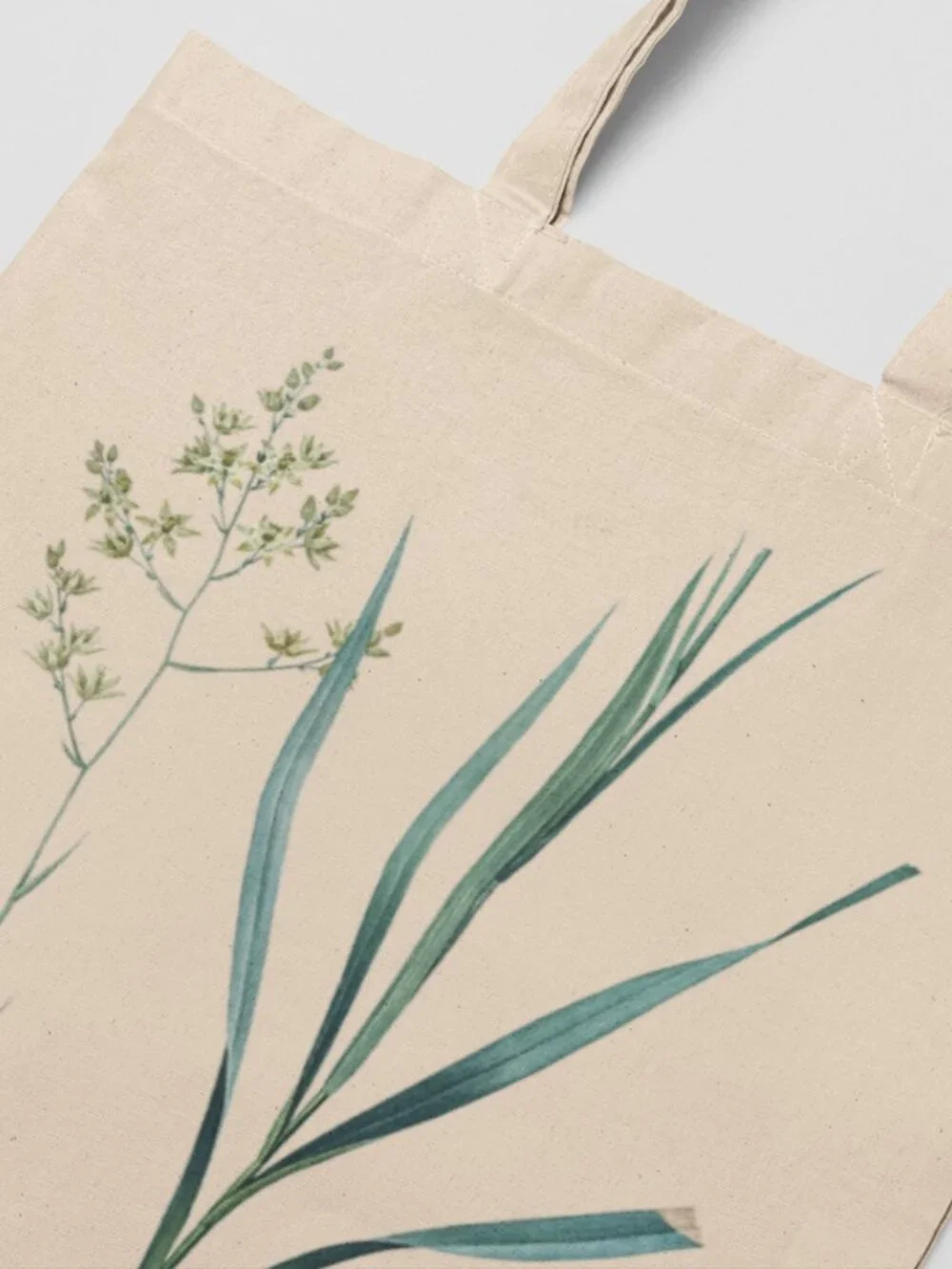 Death Camas Vintage Floral Print Graphic Canvas Tote Bag